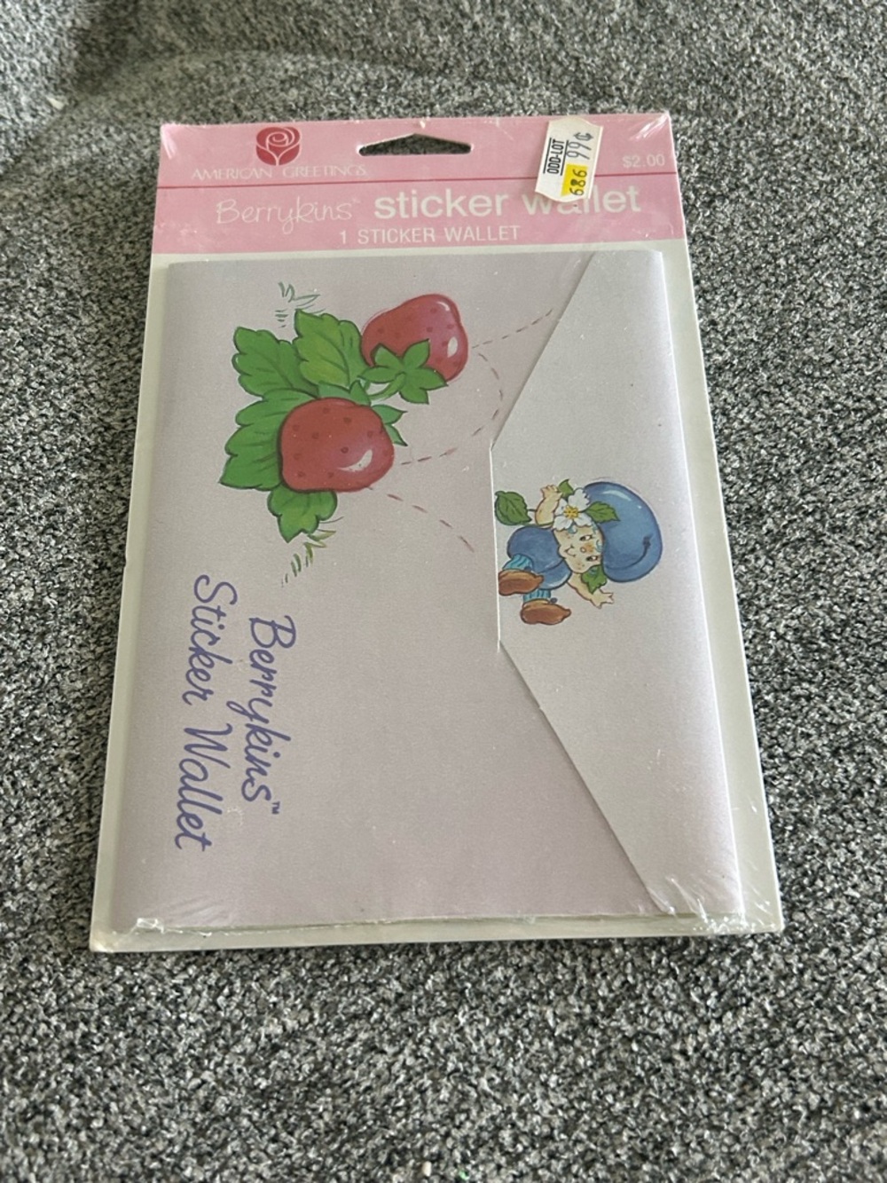 Vintage Strawberry Shortcake Berrykin Sticker Wallet